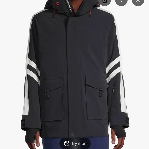 Perfect Moment Black and White Chevron Ski Jacket - Picture 15 of 16